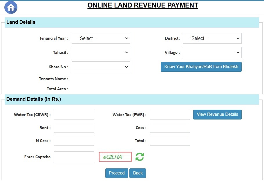 Odisha Land Revenue Payment Online