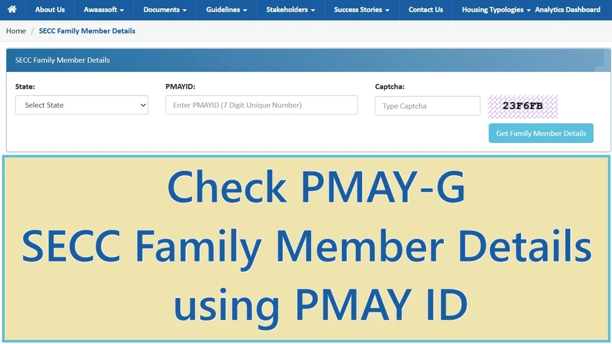 Check Pmay-G Secc Family Member Details Online