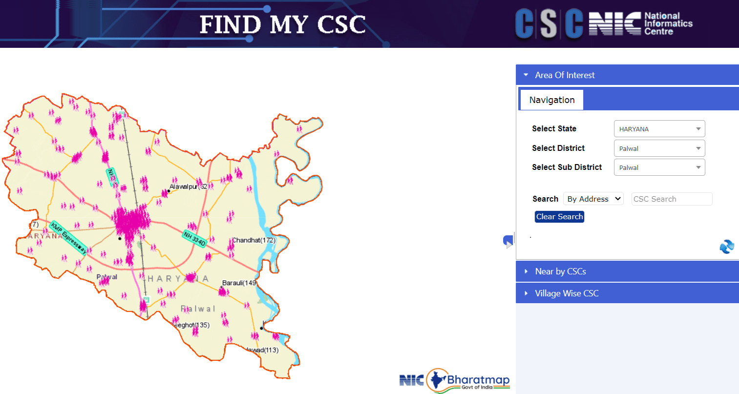 findmycsc Nic In Select District & Sub-district