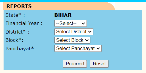 MGNREGA Gram Panchayat Module Reports