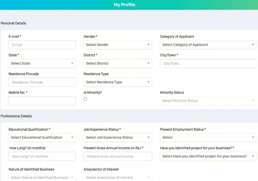Mudra Yojana Online Application Form