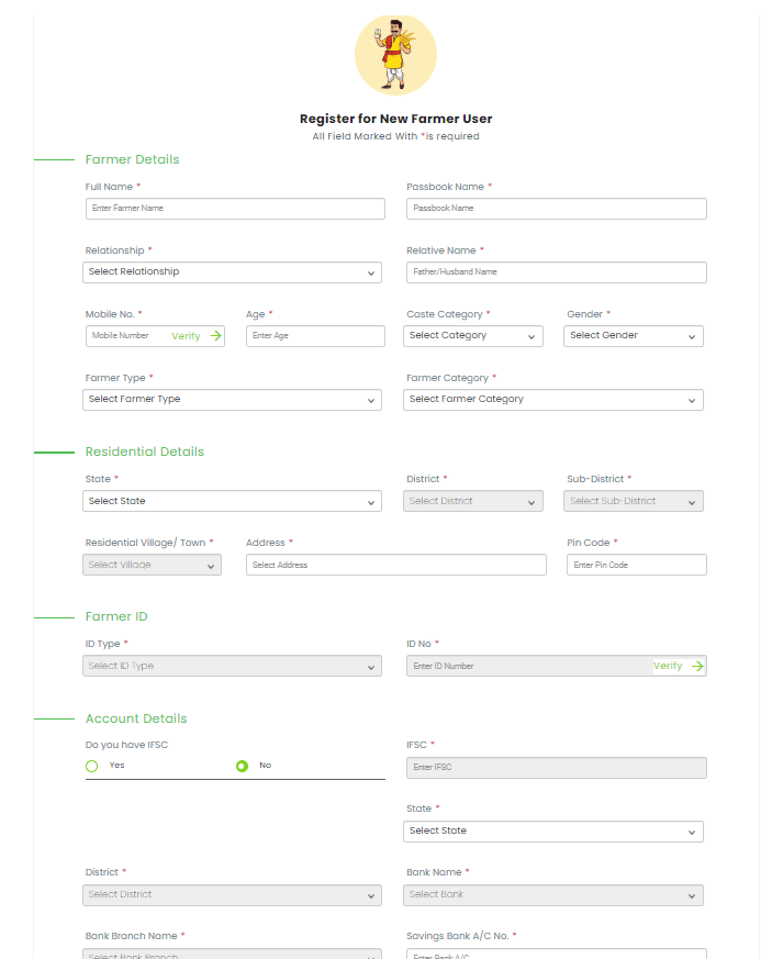 pmfby.gov.in Registration Form New Farmers