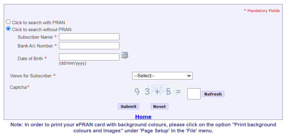 View APY Transaction Statement without PRAN