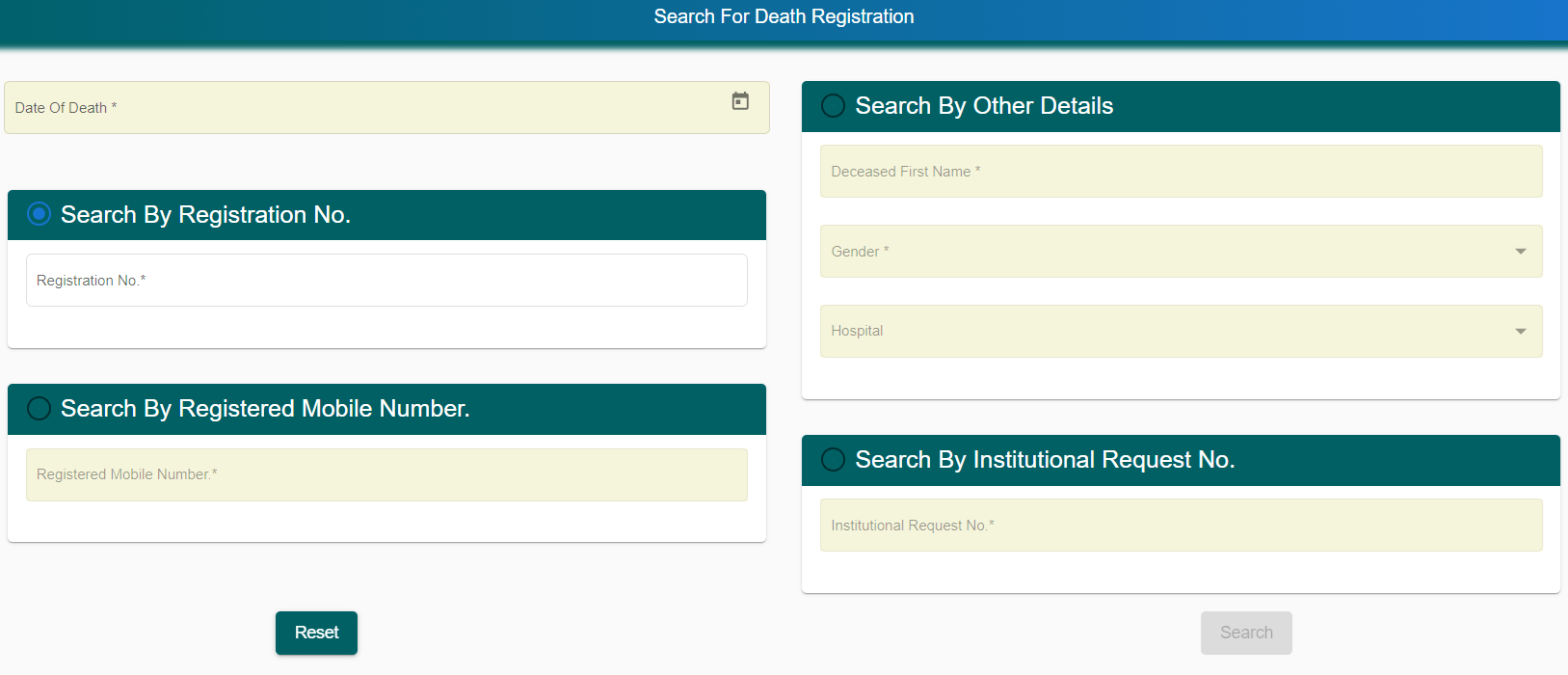 Apply Online Death Certificate Odisha