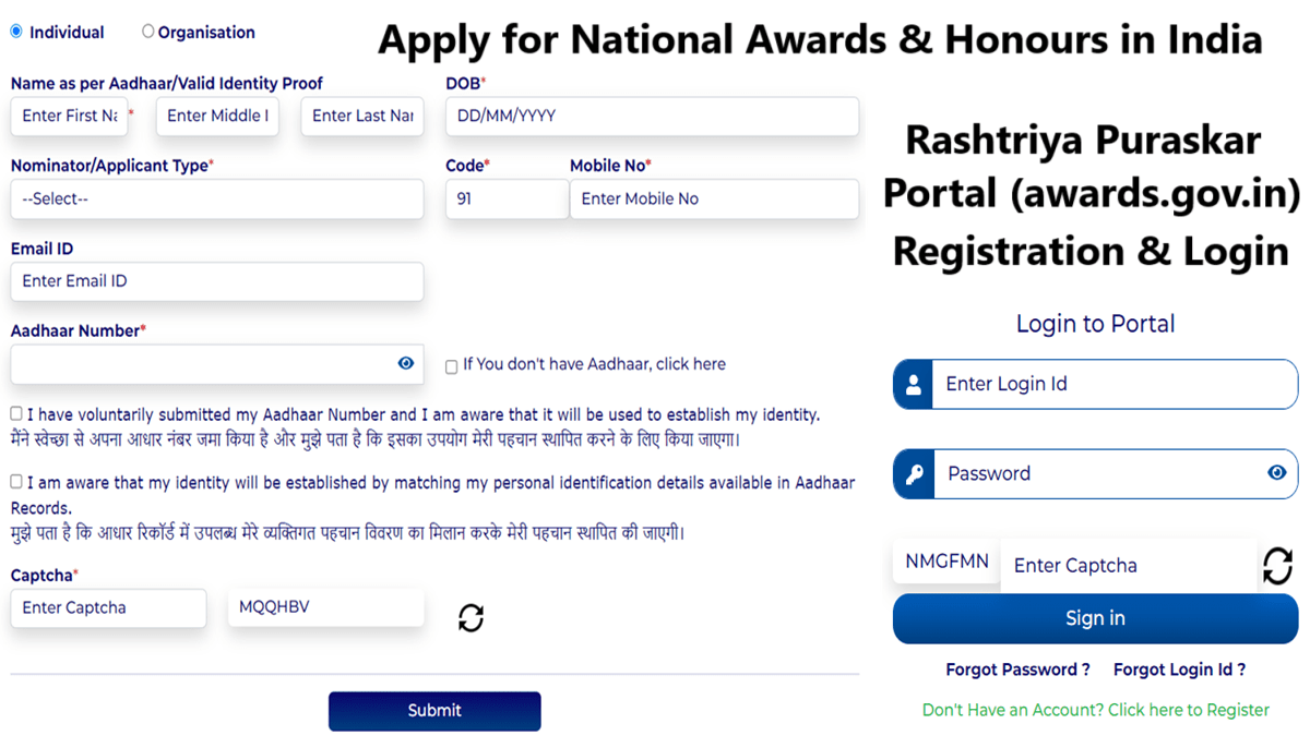 Awards Gov In Registration & Login