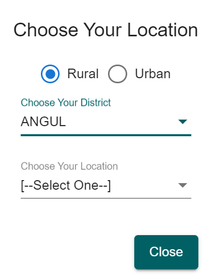 Choose Location birthdeath Odisha Portal