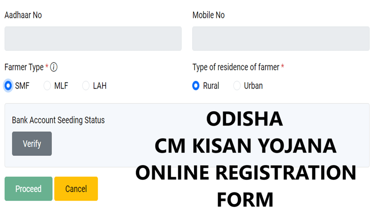 CM Kisan Yojana Odisha Online Registration Form