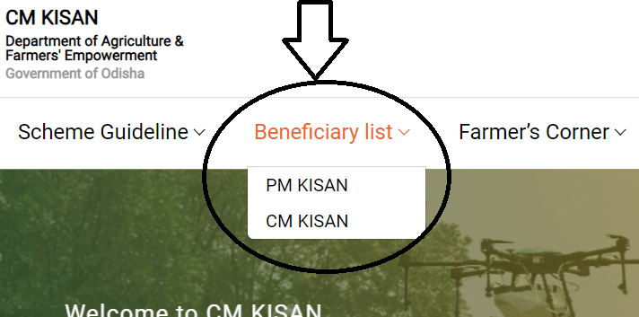 cmkisan.odisha.gov.in Beneficiary List