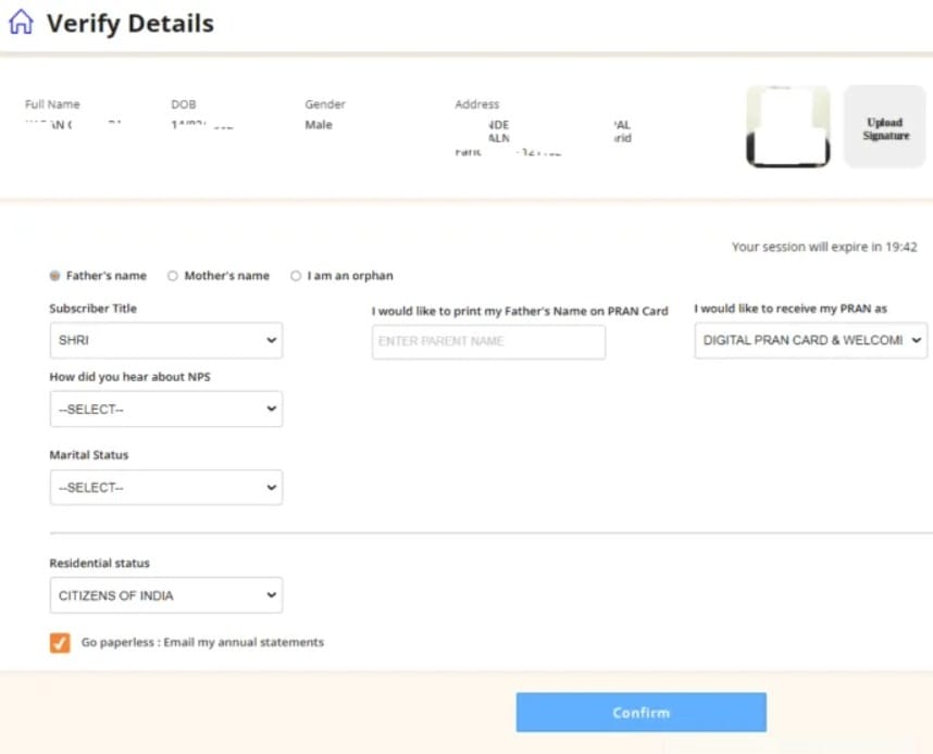 Fill National Pension Scheme Application Form
