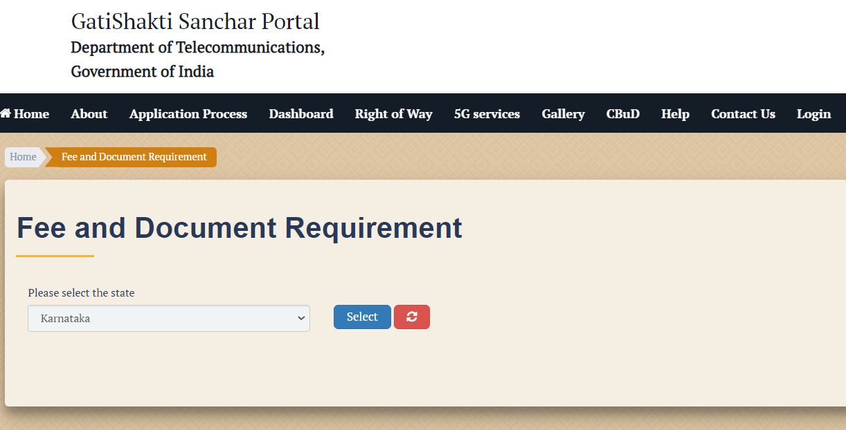 Gatishakti Sanchar Fee Documents Required