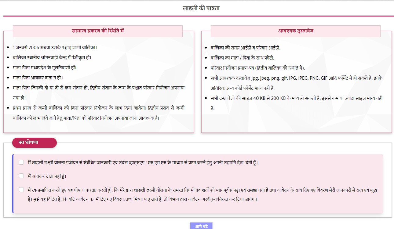 MP Ladli Laxmi Yojana Apply Online Rules