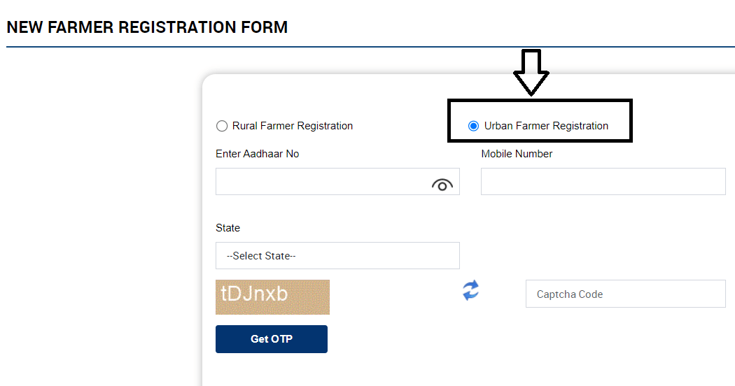PM Kisan Urban Farmer Registration