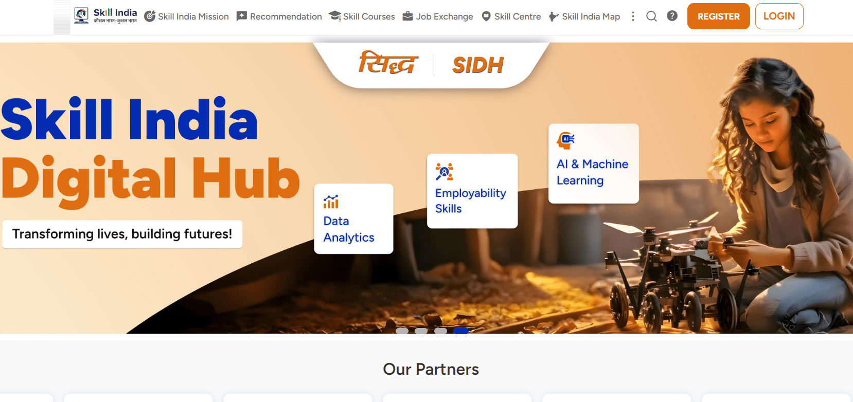 Skill India Digital Portal Homepage