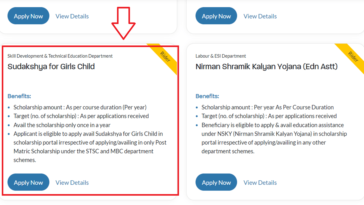 Sudakshya Scholarship Scheme Apply Online