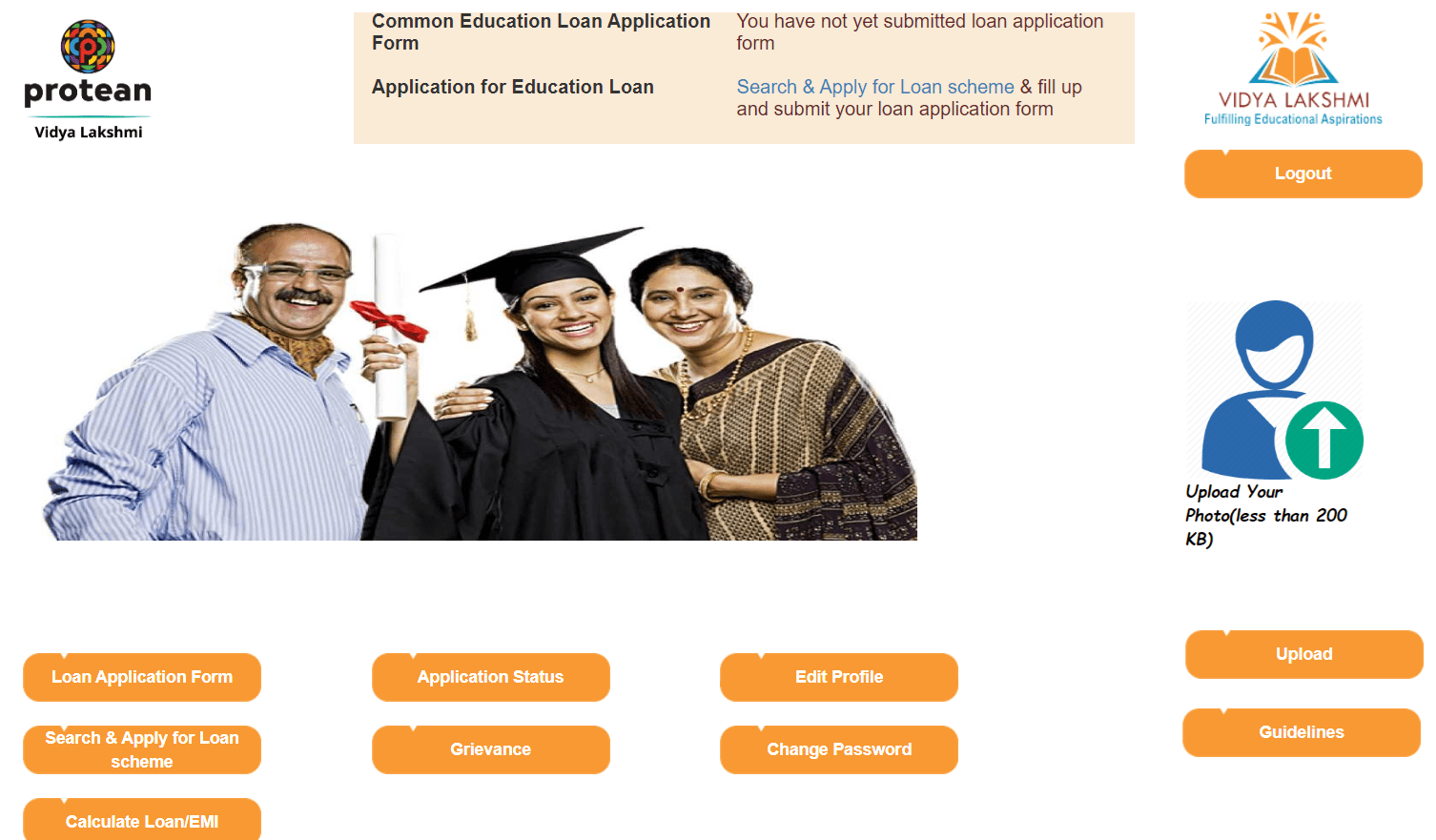 Vidya Lakshmi Loan Apply Online