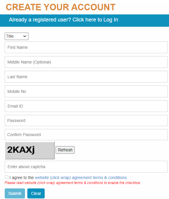 Vidya Lakshmi Portal Registration Form