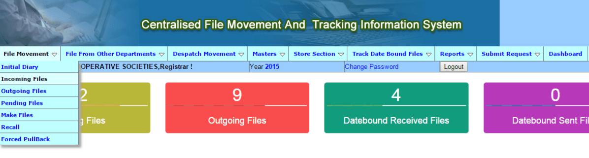 CFMS Haryana Dashboard File Movement