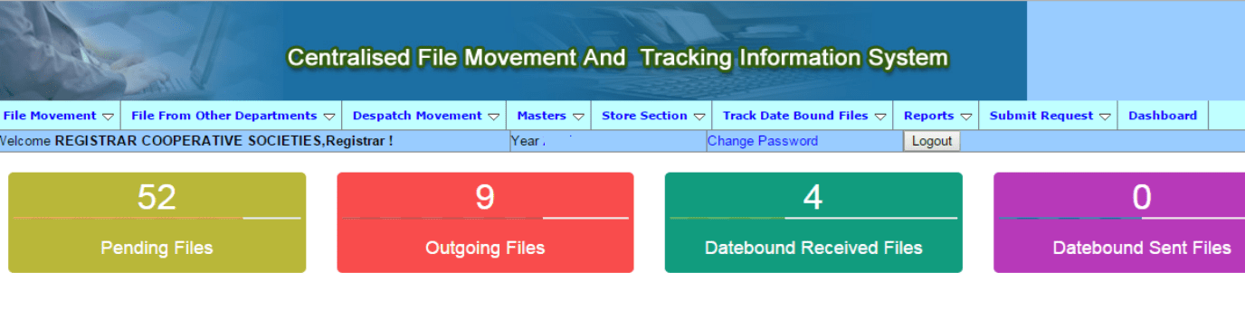 CFMS Haryana User Login Dashboard