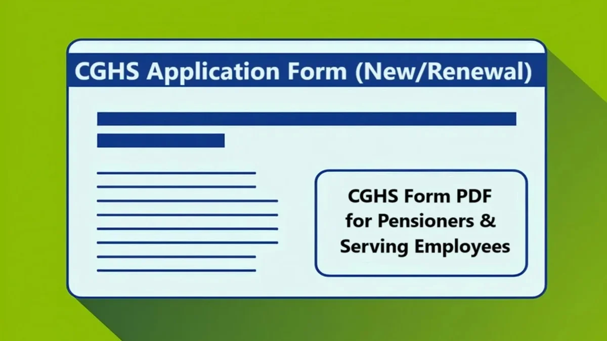 CGHS Application Form PDF Download