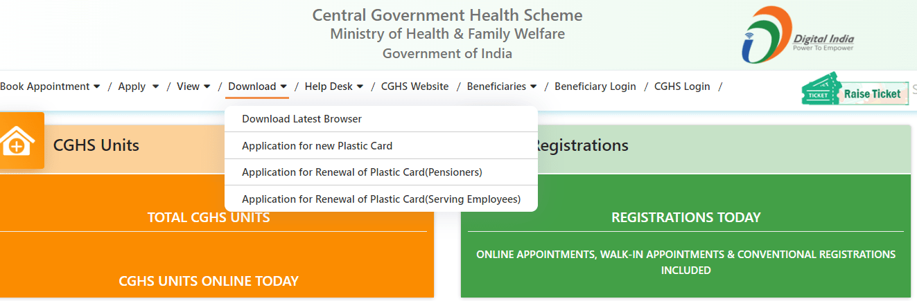 cghs.nic.in Portal Download