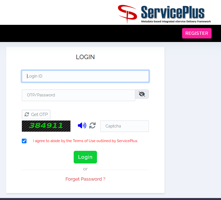 edistrict Odisha Login Service Plus