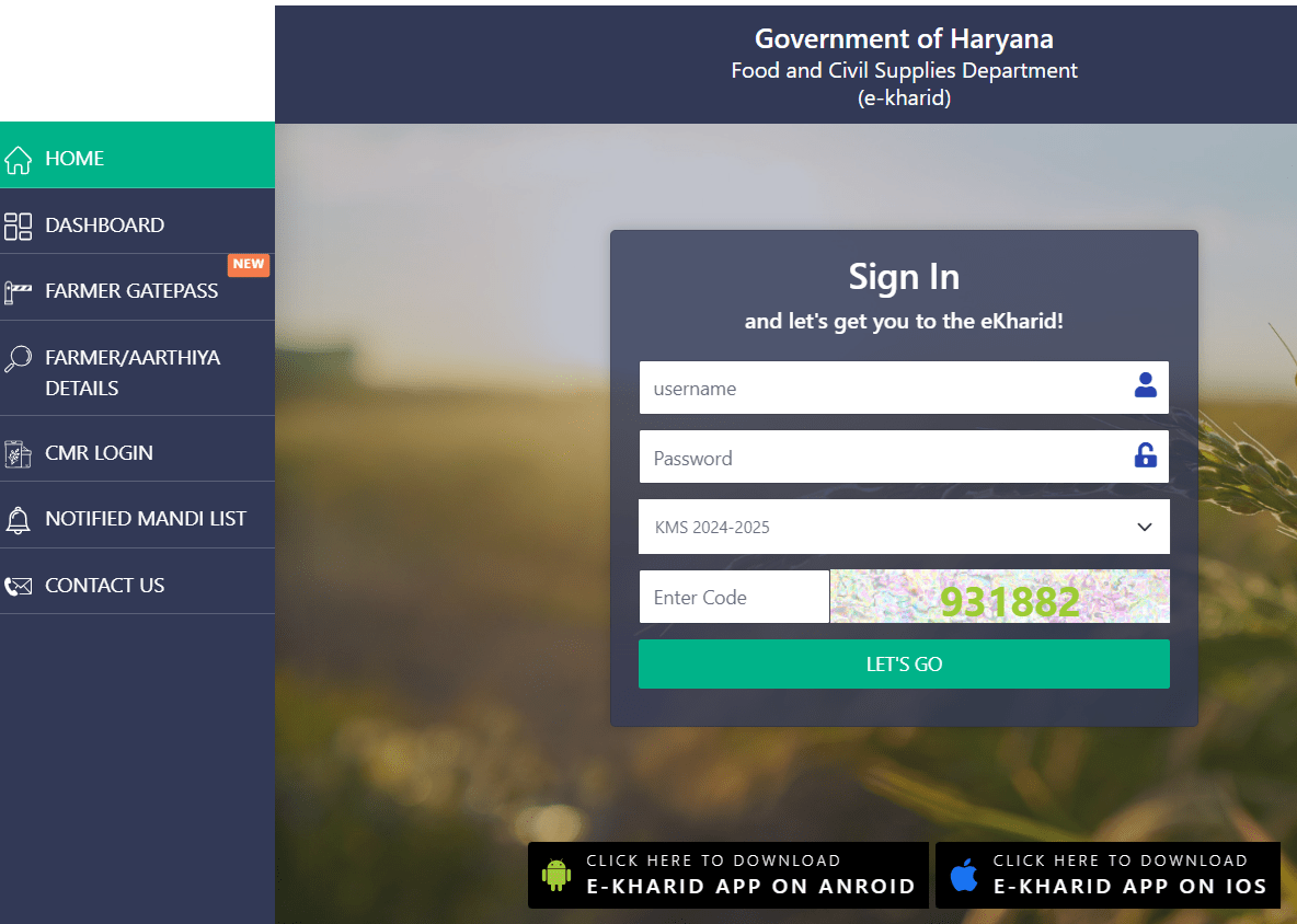 ekharid.haryana.gov.in Portal