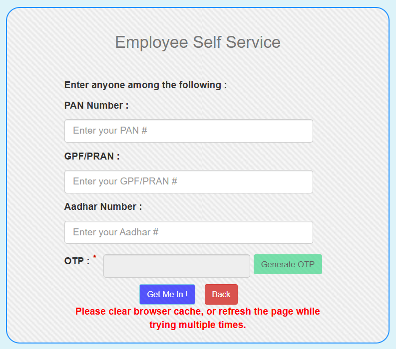 enidhi Bihar Employee Self Service