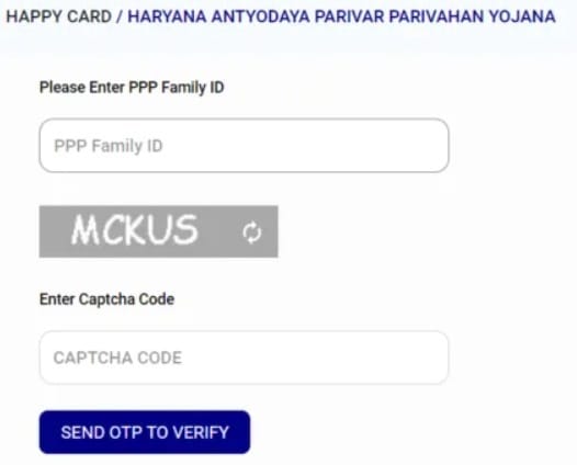 Happy Card Apply PPP Family ID