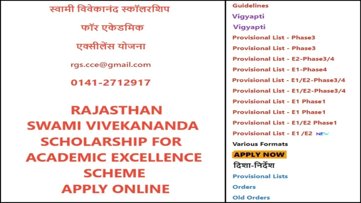 How to Apply for Swami Vivekananda Scholarship for Academic Excellence