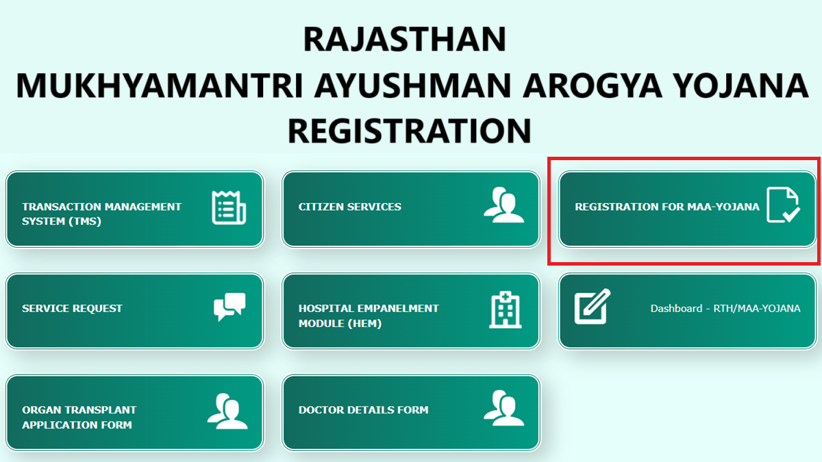 Mukhyamantri Ayushman Arogya Yojana Rajasthan Registration