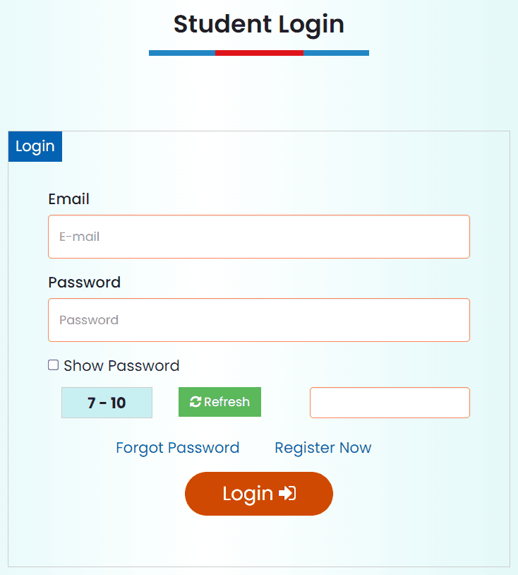 NATS Portal Student Login