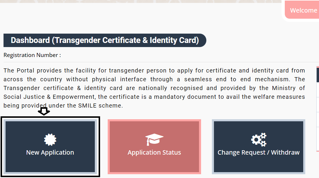 New Application Transgender Certificate/ID Card