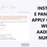 New Instant E PAN Card Apply through Aadhar