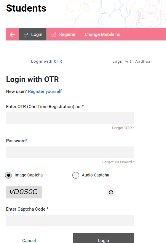 NSP Portal Login with OTR