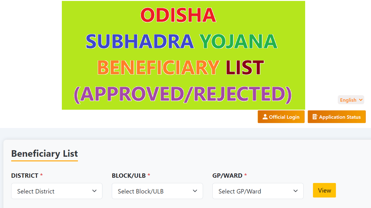 Odisha Subhadra Yojana Beneficiary List PDF Download