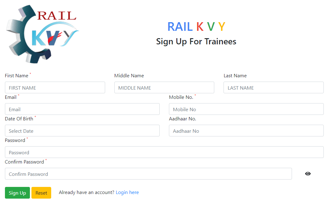 Rail Kaushal Vikas Yojana Registration