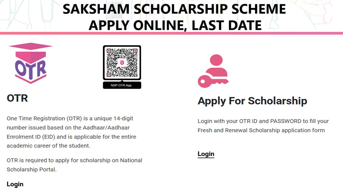 Saksham Scholarship Scheme Apply Online, Last Date