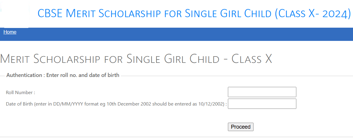 CBSE Single Girl Child Scholarship 2024 Online Application