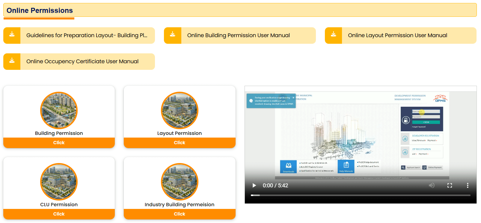 dtcp.ap.gov.in Online Permissions