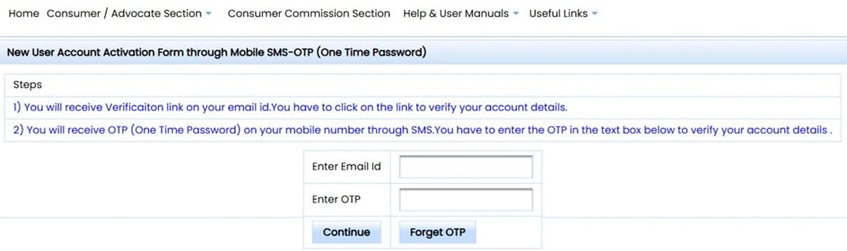 edaakhil Account Verification with OTP