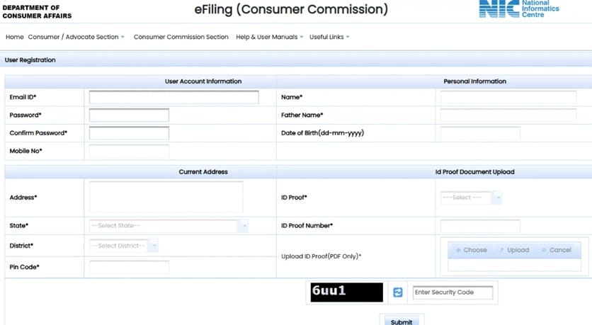 edaakhil.nic.in Registration Form Online