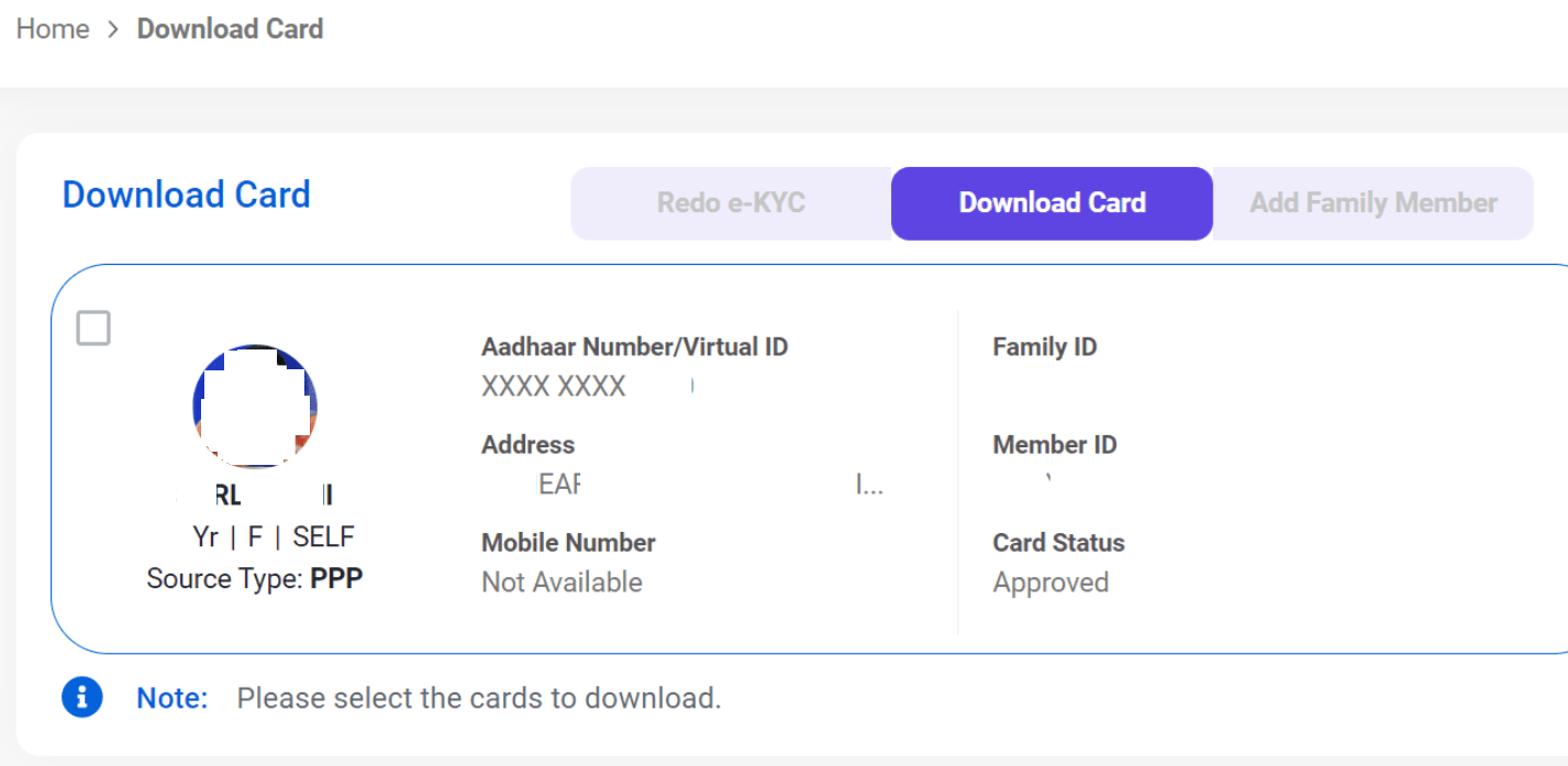 Haryana Chirayu Ayushman Card Status