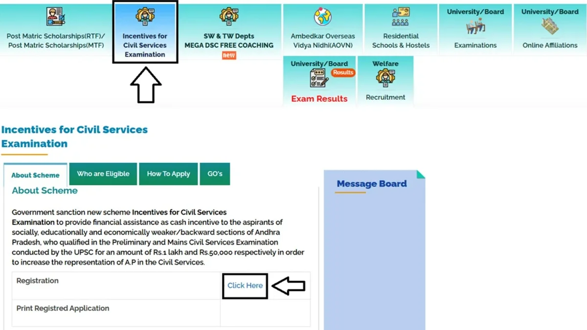 How to Apply for AP Incentives for Civil Services Examination