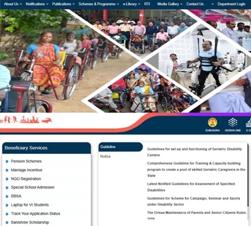 SSEPD Odisha Portal Beneficiary Services