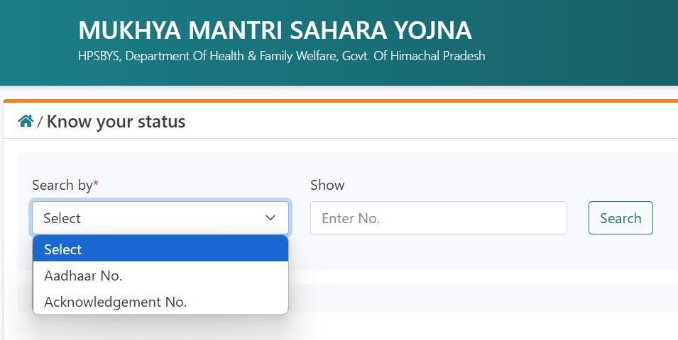 Track HP Sahara Yojana Beneficiary Status