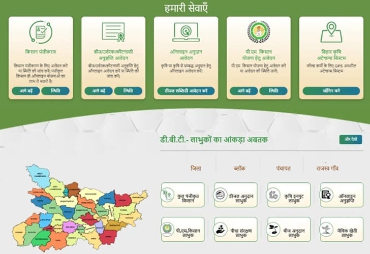 Bihar DBT Agriculture Farmer Registration Status