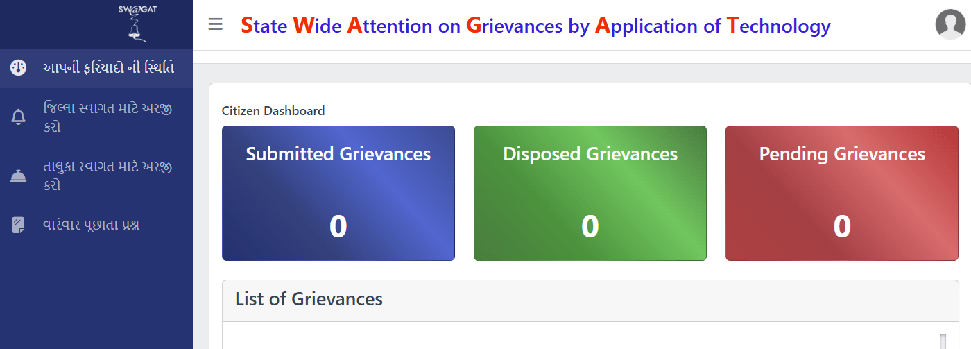 Swagat Gujarat CMOG Citizen Grievances