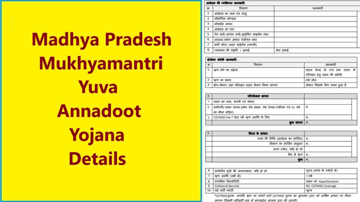 Check MP Mukhyamantri Yuva Annadoot Yojana Details