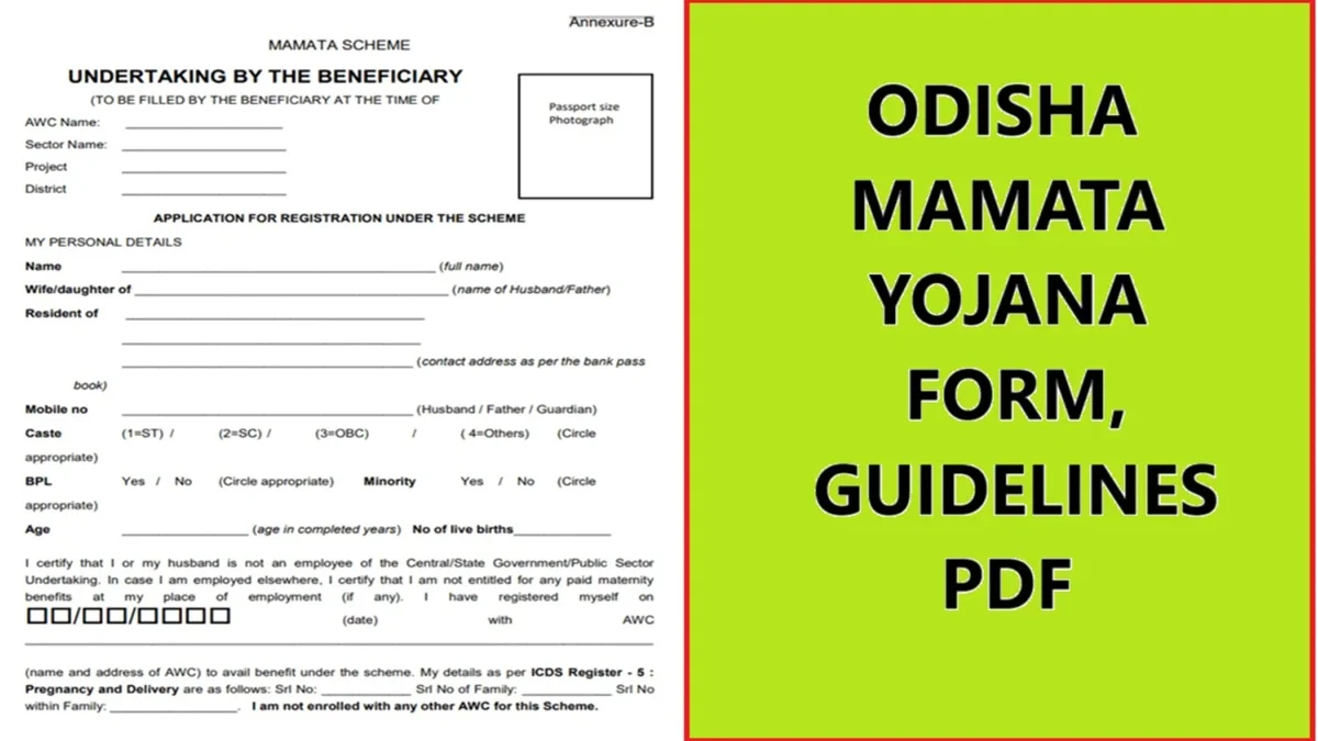 How to Download Mamata Yojana Form, Guidelines PDF