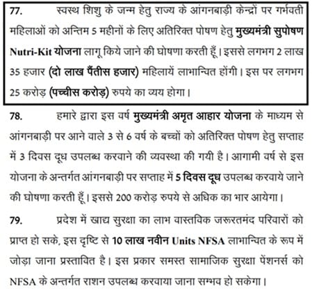 Mukhyamantri Suposhan Nutri Kit Yojana Rajasthan Budget 2025-26